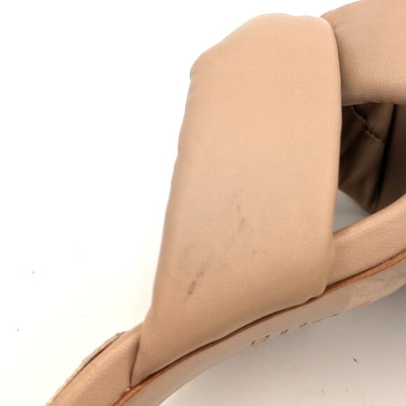 Schutz Fairy Block High Heel Sandal Women's Leather True Beige Size US6B EU37 - Picture 12 of 14